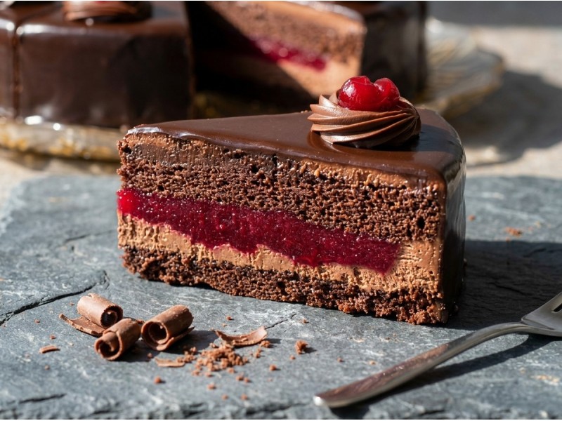 Chocolate and Sour Cherry Cake